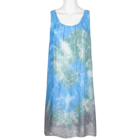 CARRÈ NOIR Scoop Neck Sleeveless Multi Print Shift Dress - Picture 3 of 6